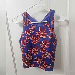 Athletic Crop Sports Tank W/ Removable Pads, Size 1x, Like New